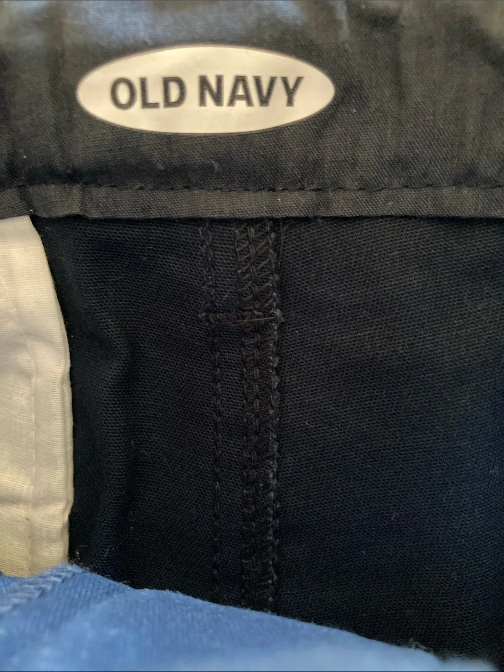 Boys Old Navy blue long chino shorts size 16 Husky - NWT